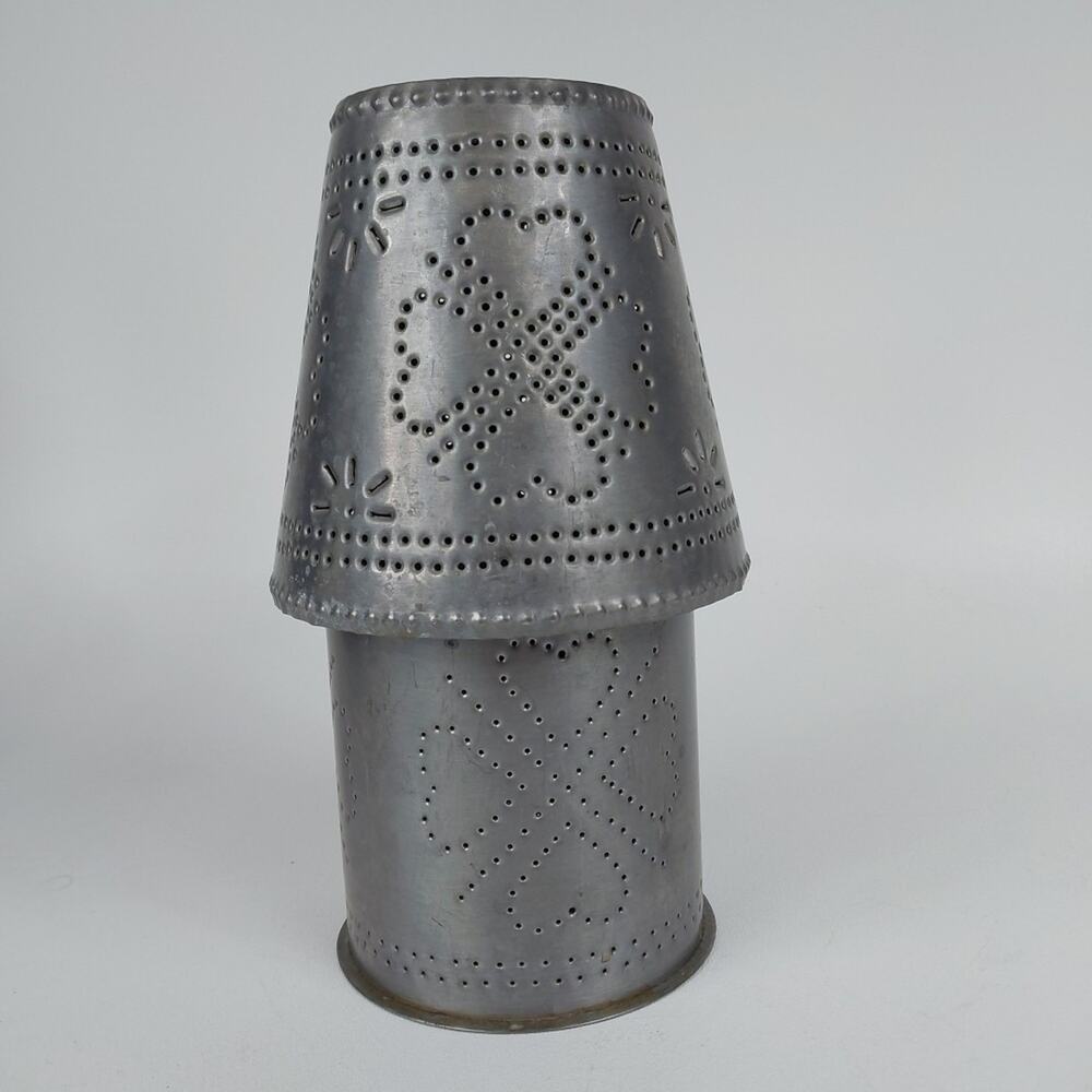 Vintage Yankee Candle Punched Tin‎ Candle Holder With Shade